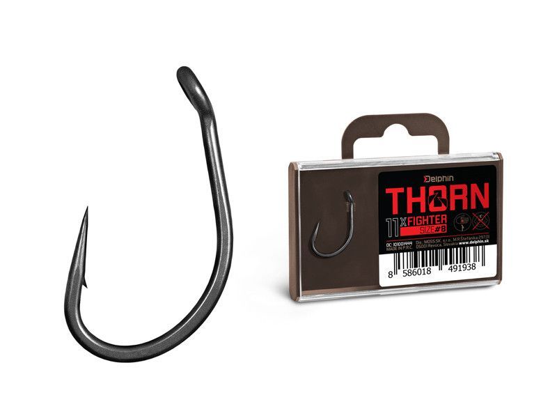 Крючки карповые Delphin THORN Fighter Hook - 11 шт.  №6
