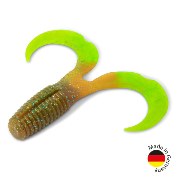 Твистер IRON CLAW Moby Softbaits CURLY ONE Non Toxic / 12cm / Motoroil Chartreuse Твистер IRON CLAW Moby Softbaits CURLY ONE Non Toxic / 12cm / Motoroil Chartreuse