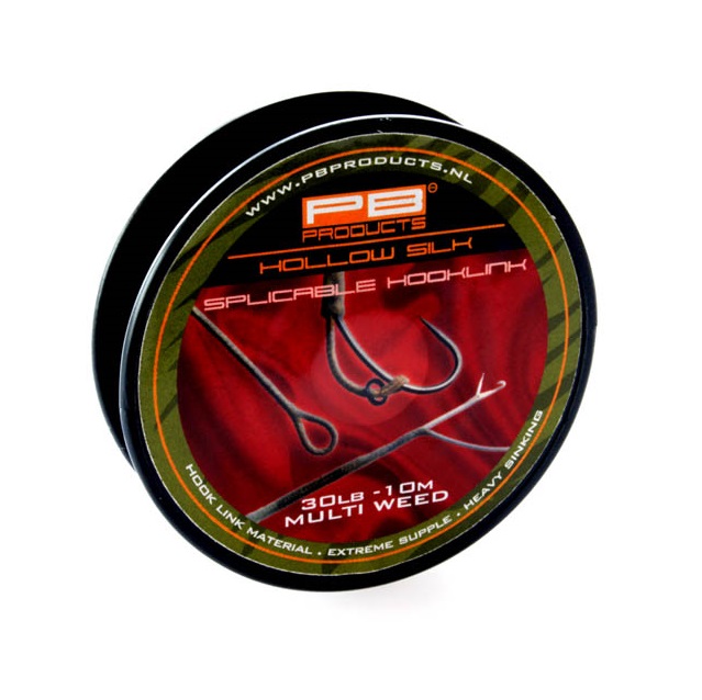 Поводковый материал PB Products HOLLOW SILK Splicable Hooklink / 30lb / 10m - Multi Weed Поводковый материал PB Products HOLLOW SILK Splicable Hooklink / 30lb / 10m - Multi Weed