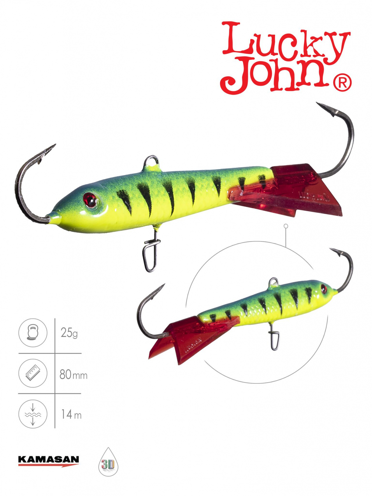 Балансир Lucky John CLASSIC 8 80мм/36RT Балансир Lucky John CLASSIC 8 80мм/36RT