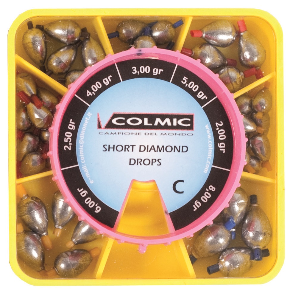 Набор грузил-оливок COLMIC "SHORT DIAMOND" BOX C