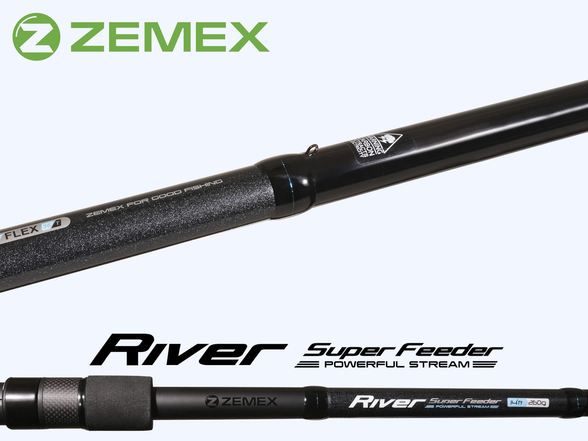 Удилище фидерное ZEMEX RIVER Super Feeder 12 ft - 150 g. Фото N9 Удилище фидерное ZEMEX RIVER Super Feeder 12 ft - 150 g. Фото N9