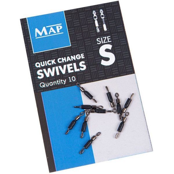 Вертлюг с застежкой и конусом MAP Quick Change Swivel / 10шт. Small