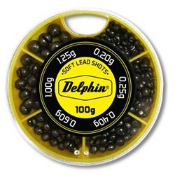 Грузила-дробинки Delphin Soft Lead Shots 100g S Yellow box Грузила-дробинки Delphin Soft Lead Shots 100g S Yellow box