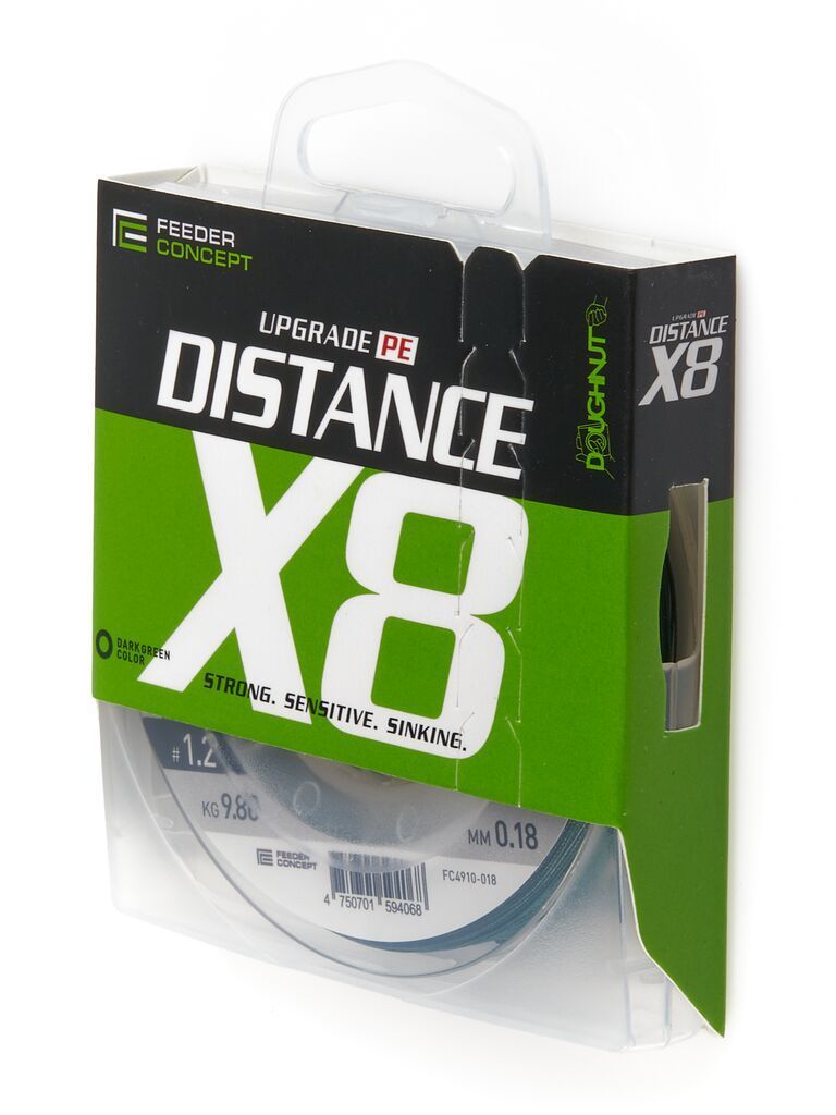 Леска плетёная Feeder Concept Distance х8 BRAID Dark Green 150/018 Леска плетёная Feeder Concept Distance х8 BRAID Dark Green 150/018