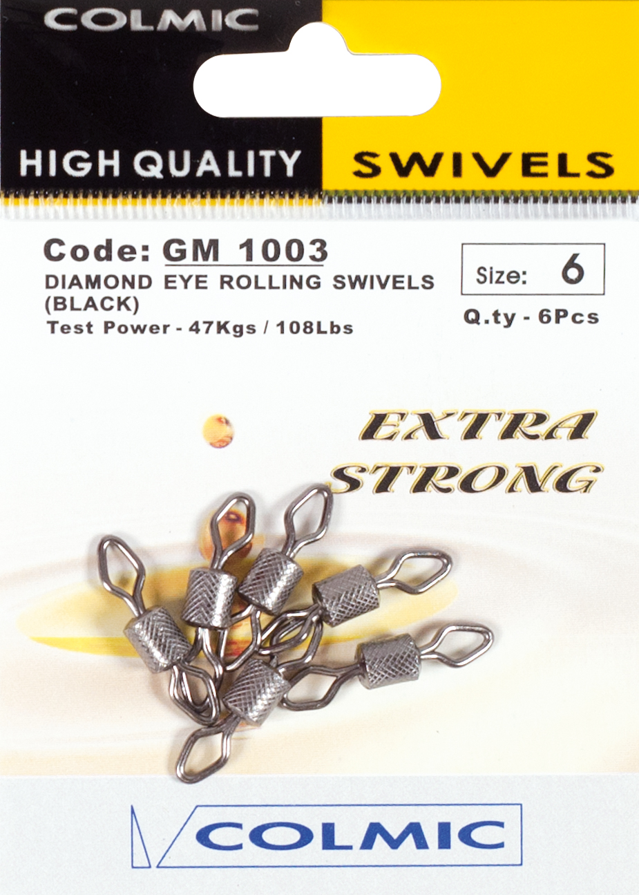 Вертлюги Colmic DIMOND EYE ROLLING SWIVELS. Фото N3 Вертлюги Colmic DIMOND EYE ROLLING SWIVELS. Фото N3