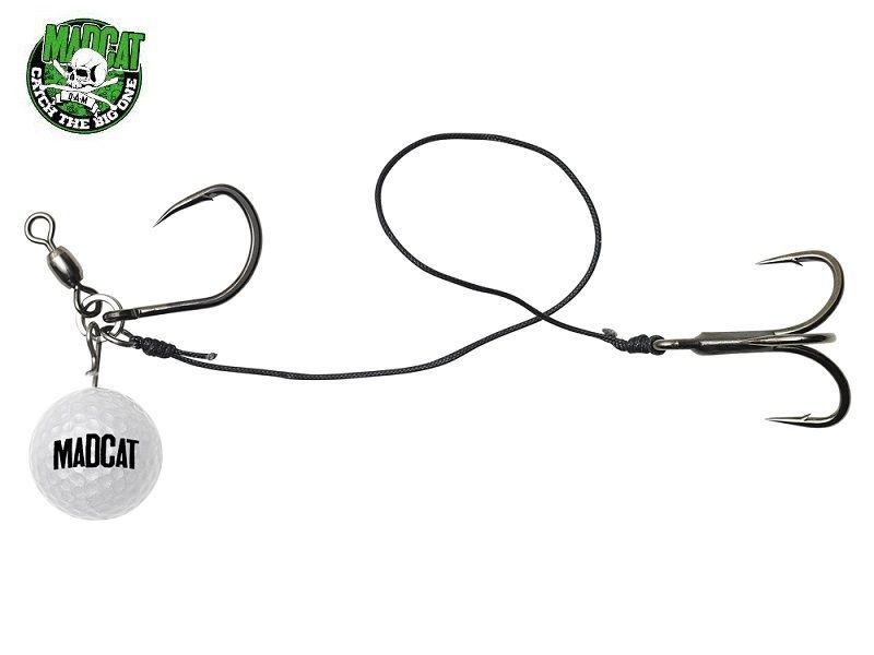Джиговая оснастка MADCAT® GOLF BALL SNAP-ON VERTIBALL RIG 140g - 25cm - №8/0+3/0