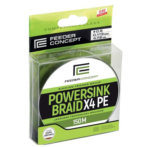 Леска плетёная Feeder Concept POWERSINK Dark Brown 150м 011 Леска плетёная Feeder Concept POWERSINK Dark Brown 150м 011