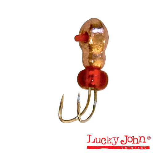 Мормышка вольфрамовая Lucky John МУРАВЕЙ с отв. кемб. и бисер. (коза) 030 C