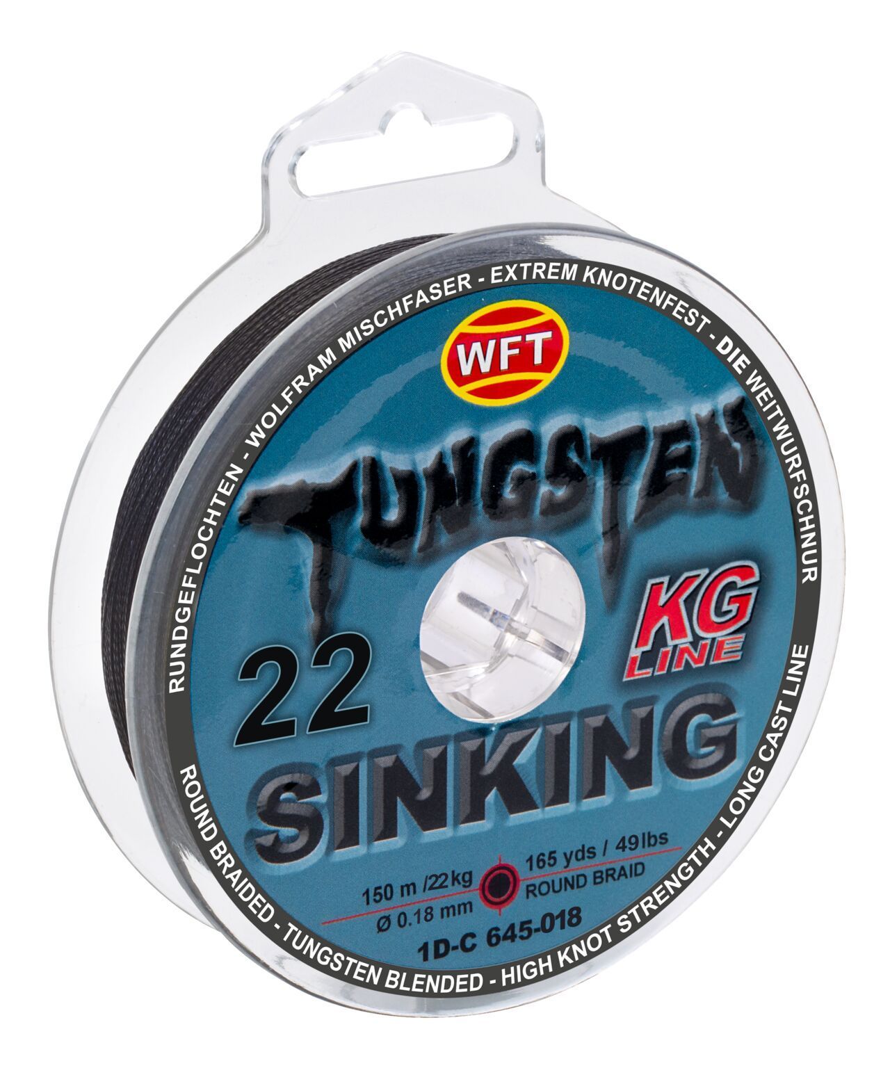 Леска плетёная WFT KG TUNGSTEN SINKING Black 150/018 Леска плетёная WFT KG TUNGSTEN SINKING Black 150/018