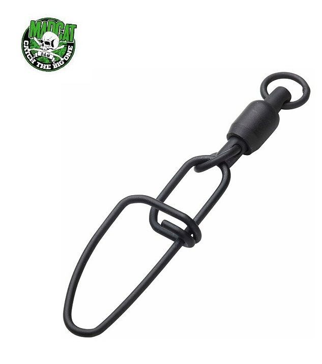Вертлюг с застежкой MADCAT® Stainless Ball Bearing Swivel With Crosslock Snap - №2 + CROSSLOCK SNAP - 75kg - 3шт.