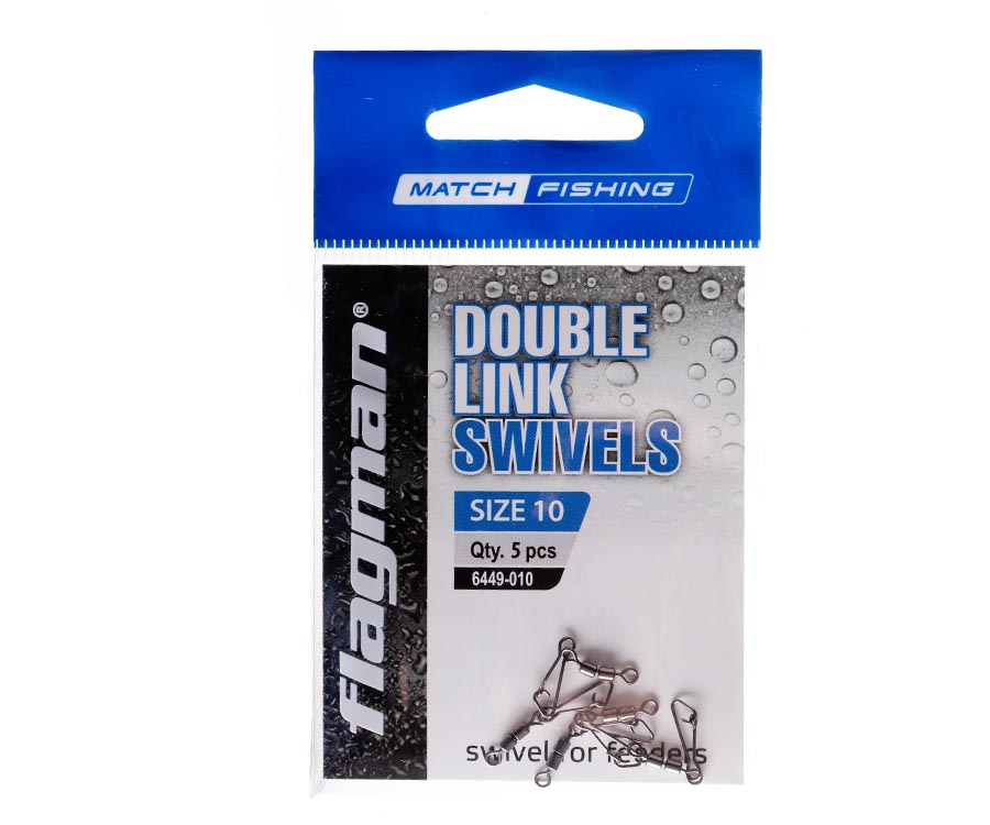 Фидерный двойной вертлюжок Flagman Double Link Swivels. Фото N4 Фидерный двойной вертлюжок Flagman Double Link Swivels. Фото N4