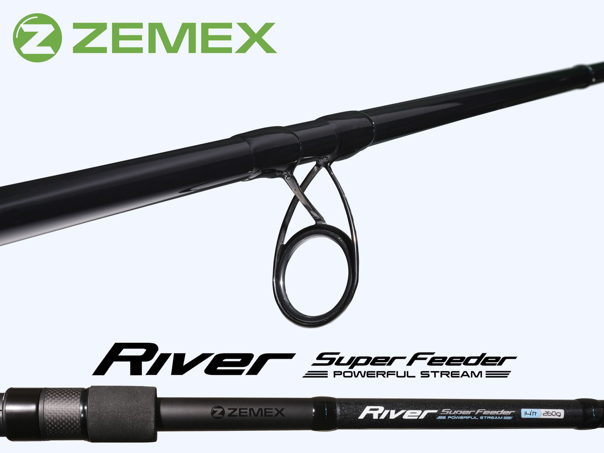 Удилище фидерное ZEMEX RIVER Super Feeder 13 ft - 160 g. Фото N10 Удилище фидерное ZEMEX RIVER Super Feeder 13 ft - 160 g. Фото N10