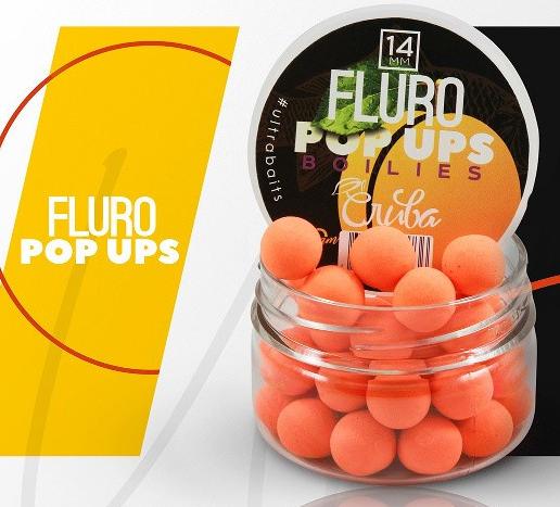 Бойлы плавающие ULTRABAITS FLURO POP UPS 14 мм, 30 гр. СЛИВА