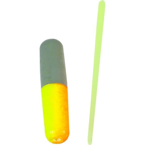 Цилиндр плавающий со стопором IRON TROUT Pilot Stick - Yellow/Orange/Grey - 8шт.  L / 4 x 18mm