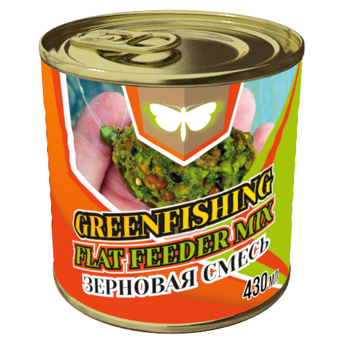 Зерновой микс GREENFISHING FLAT FEEDER 0.43л Зерновой микс GREENFISHING FLAT FEEDER 0.43л