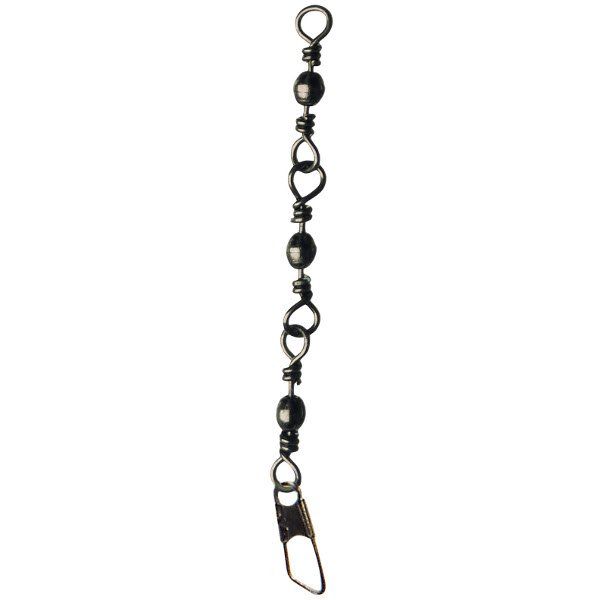 Вертлюг тройной с карабином IRON TROUT Sbirolino Swivel Chains - №12 5шт.