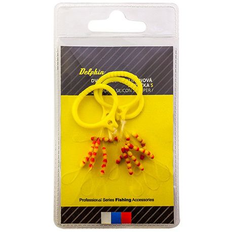 Стопоры силиконовые Delphin TWO-COLOURED Silicone Stopper / 45шт. S