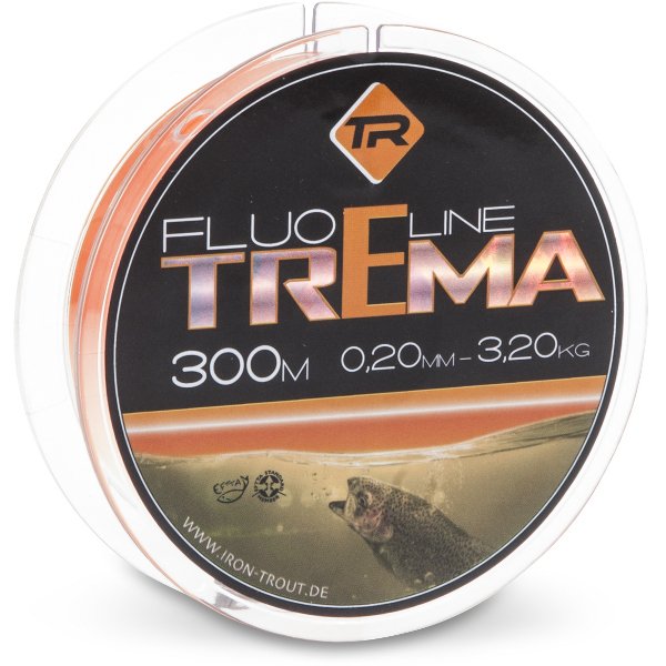 Леска для ловли форели IRON TROUT TREMA Line - 300m / 0,18mm / 2.70kg - Fluo Orange Леска для ловли форели IRON TROUT TREMA Line - 300m / 0,18mm / 2.70kg - Fluo Orange