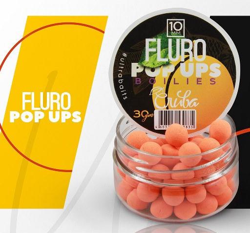 Бойлы плавающие ULTRABAITS FLURO POP UPS 10 мм, 30 гр. СЛИВА