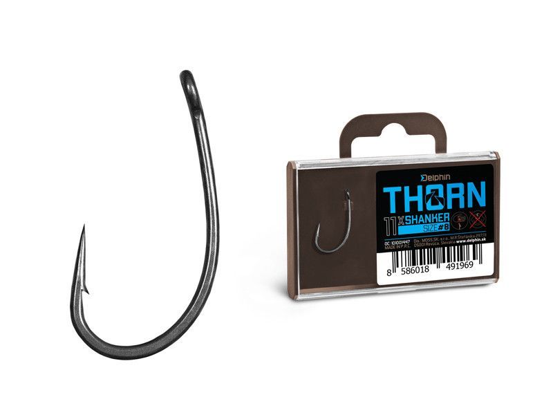 Крючки карповые Delphin THORN Shanker Hook - 11 шт. №4