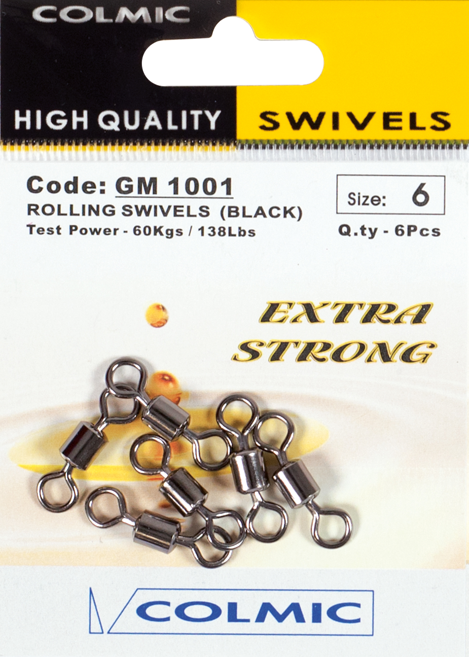 Вертлюги Colmic ROLLING SWIVELS BLACK. Фото N3 Вертлюги Colmic ROLLING SWIVELS BLACK. Фото N3