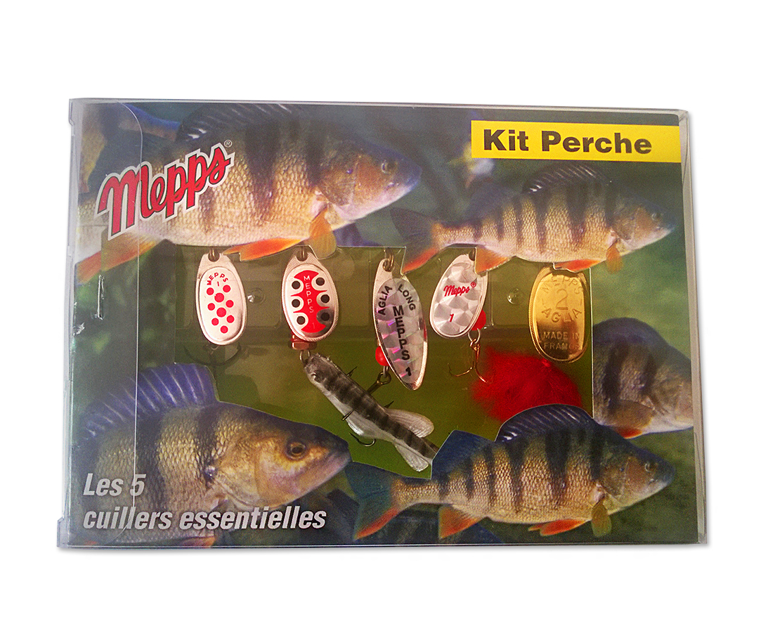 Набор блесен Mepps Aglia Kit PERSHE 5шт для ловли окуня Набор блесен Mepps Aglia Kit PERSHE 5шт для ловли окуня