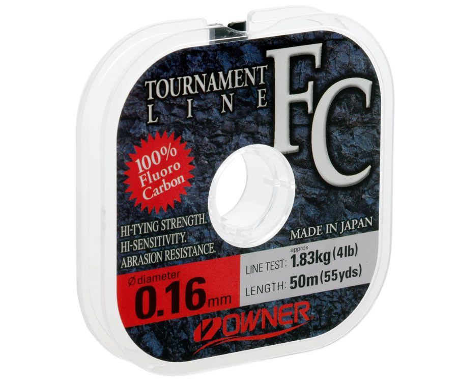 Леска OWNER Tournament FC 50м 0,16мм 1,8кг Леска OWNER Tournament FC 50м 0,16мм 1,8кг