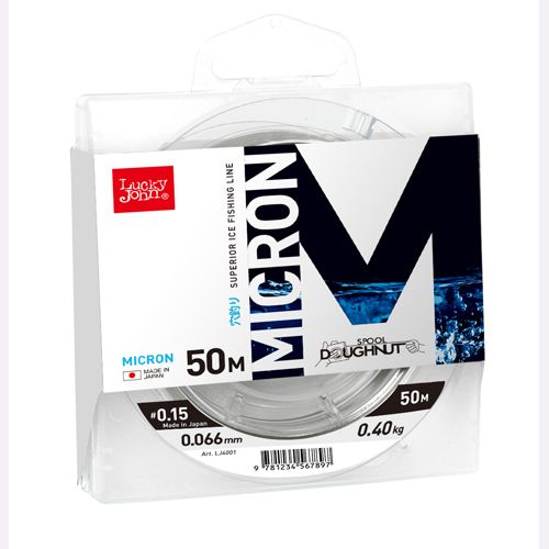 Леска монофильная зимняя Lucky John MICRON 50м 0.06мм 0.40кг Леска монофильная зимняя Lucky John MICRON 50м 0.06мм 0.40кг