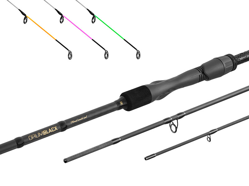 Удилище фидерное Delphin OPIUM BLACK 3G TechnoCORK Feeder 3+3 tips / 360cm / 80g. Фото N2 Удилище фидерное Delphin OPIUM BLACK 3G TechnoCORK Feeder 3+3 tips / 360cm / 80g. Фото N2