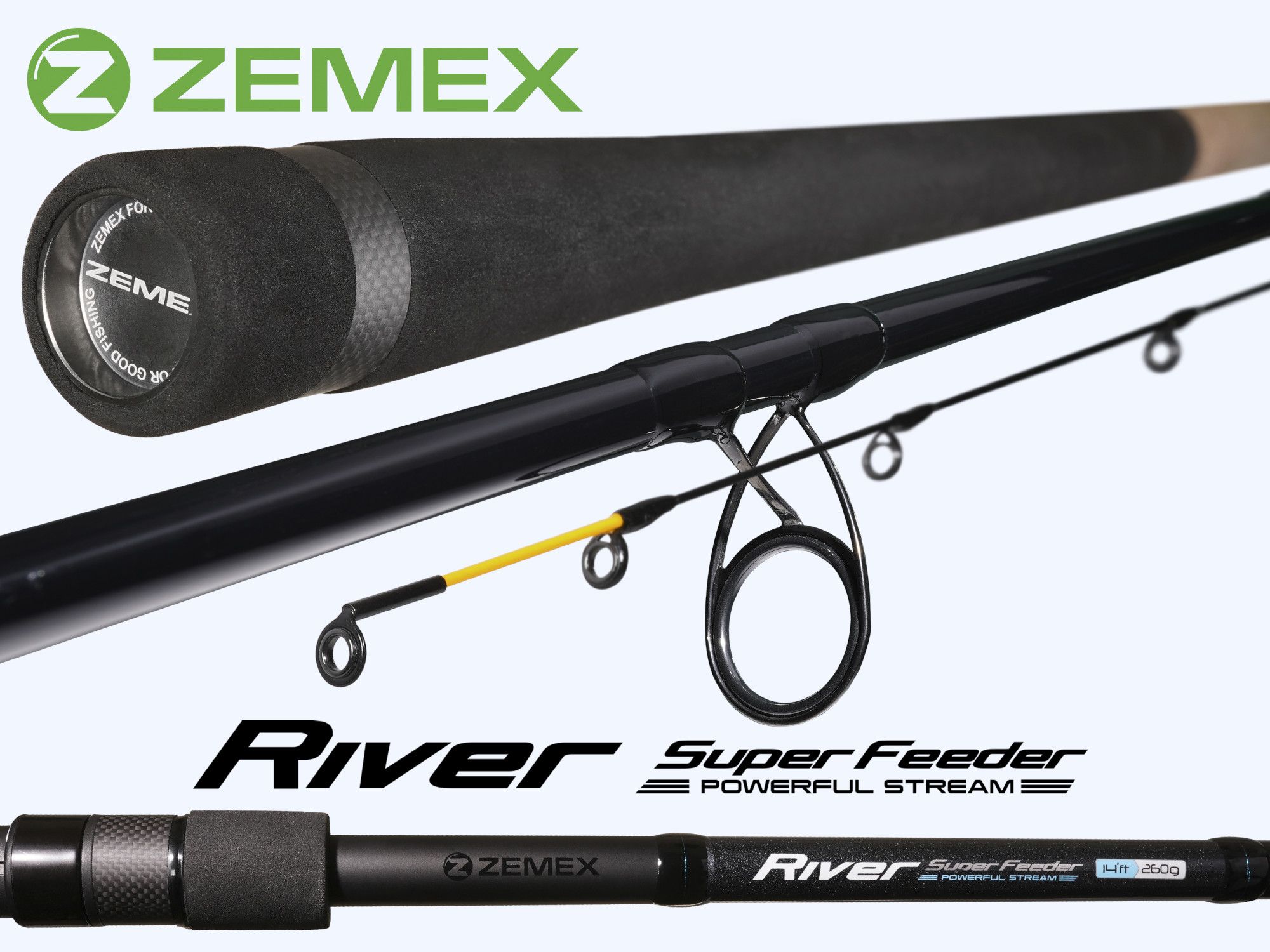 Удилище фидерное ZEMEX RIVER Super Feeder 13 ft - 160 g. Фото N3 Удилище фидерное ZEMEX RIVER Super Feeder 13 ft - 160 g. Фото N3