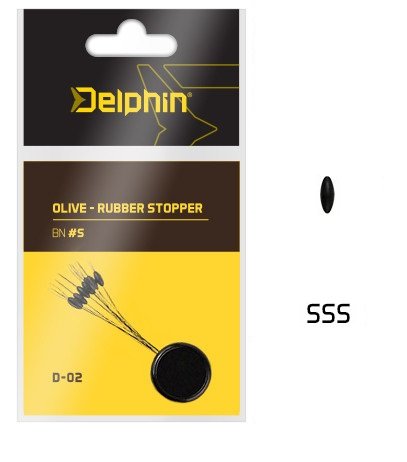 Стопоры резиновые Delphin OLIVE - Rubber Stopper / 9шт. SSS