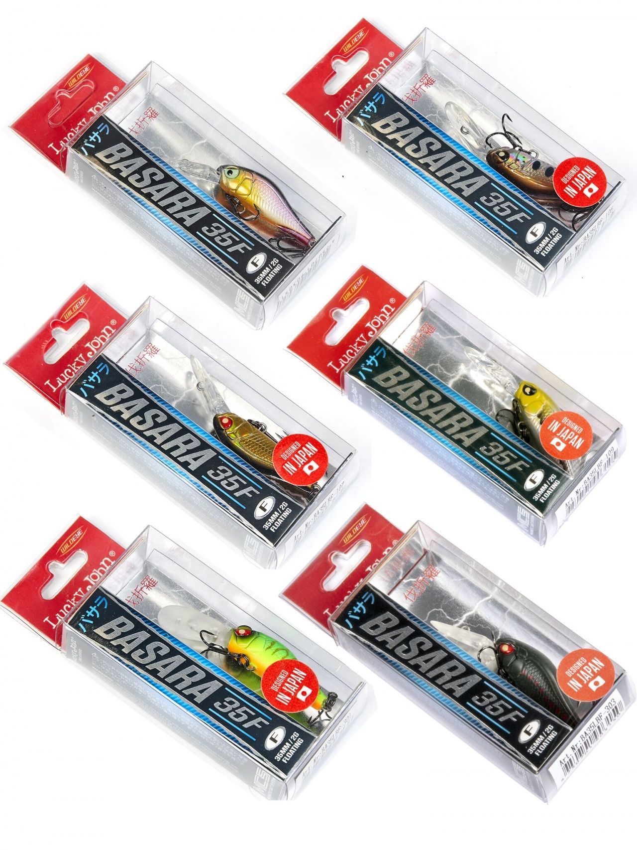 Воблеры плав. LJ Pro Series BASARA LBF 03.50/015SET 6шт. набор Воблеры плав. LJ Pro Series BASARA LBF 03.50/015SET 6шт. набор