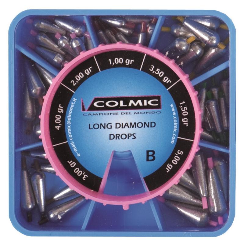 Набор грузил-оливок Colmic "LONG DIAMOND" BOX B