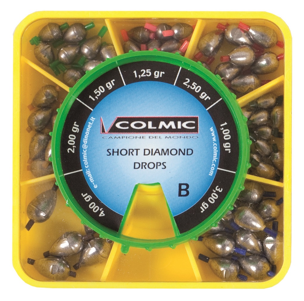 Набор грузил-оливок COLMIC "SHORT DIAMOND" BOX B