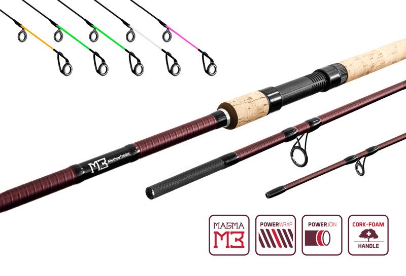 Удилища фидерные Delphin MAGMA M3 Method feeder 3+5 tips / 400cm - 215g Удилища фидерные Delphin MAGMA M3 Method feeder 3+5 tips / 400cm - 215g