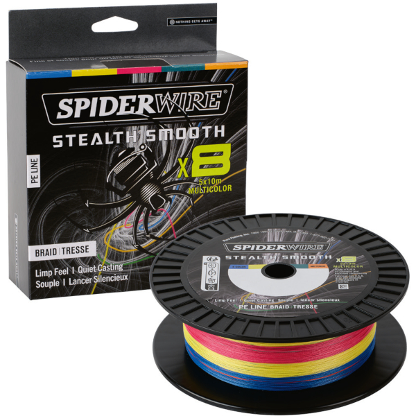 Леска плетеная SPIDER WIRE® STEALTH® SMOOTH X8 PE BRAID - 0.15mm / 300m / 16.5kg - 5x10m MULTI COLOR Леска плетеная SPIDER WIRE® STEALTH® SMOOTH X8 PE BRAID - 0.15mm / 300m / 16.5kg - 5x10m MULTI COLOR