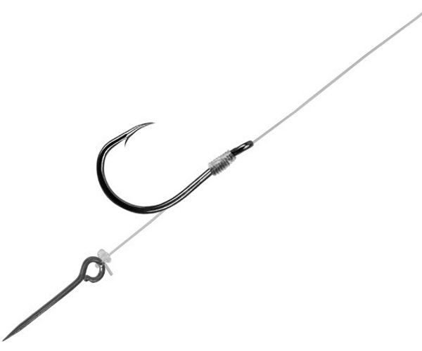 Поводки Delphin Feeder Rig FLR Carbon STING - 0.22mm / 12cm / №6 - 6шт.
