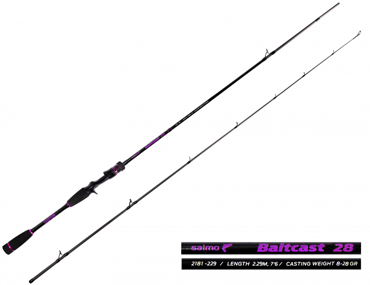 Спиннинг кастинговый Salmo Sniper BAITCAST 28 2.29 Спиннинг кастинговый Salmo Sniper BAITCAST 28 2.29