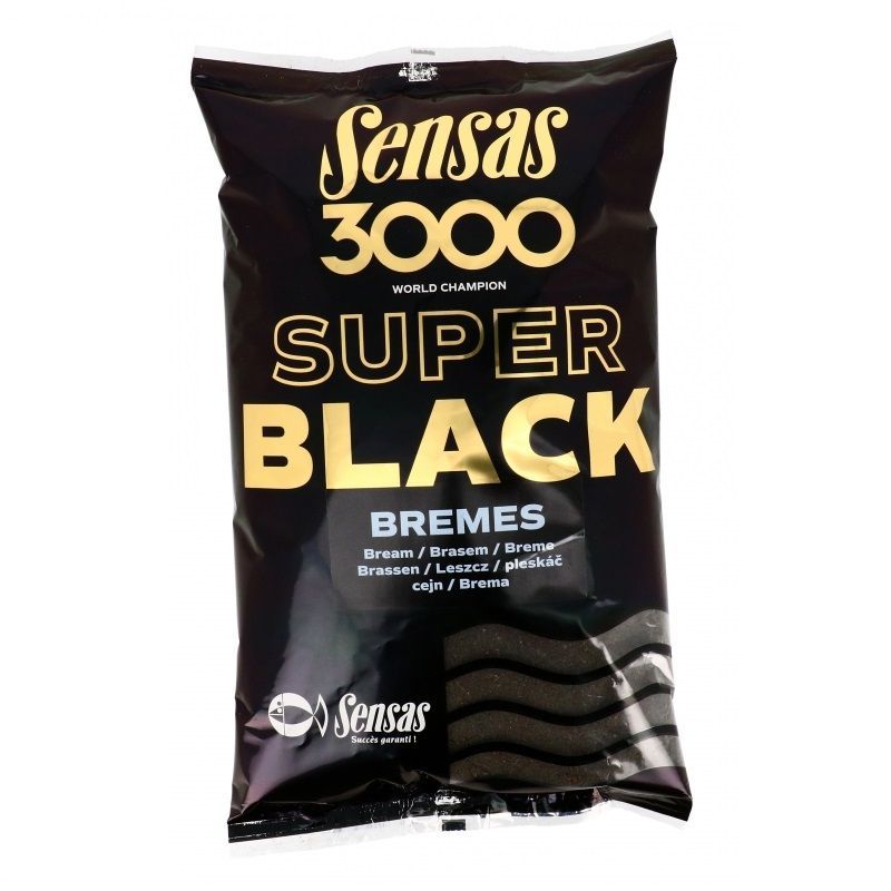 Прикормка Sensas 3000 Super BLACK Bremes 1кг Прикормка Sensas 3000 Super BLACK Bremes 1кг