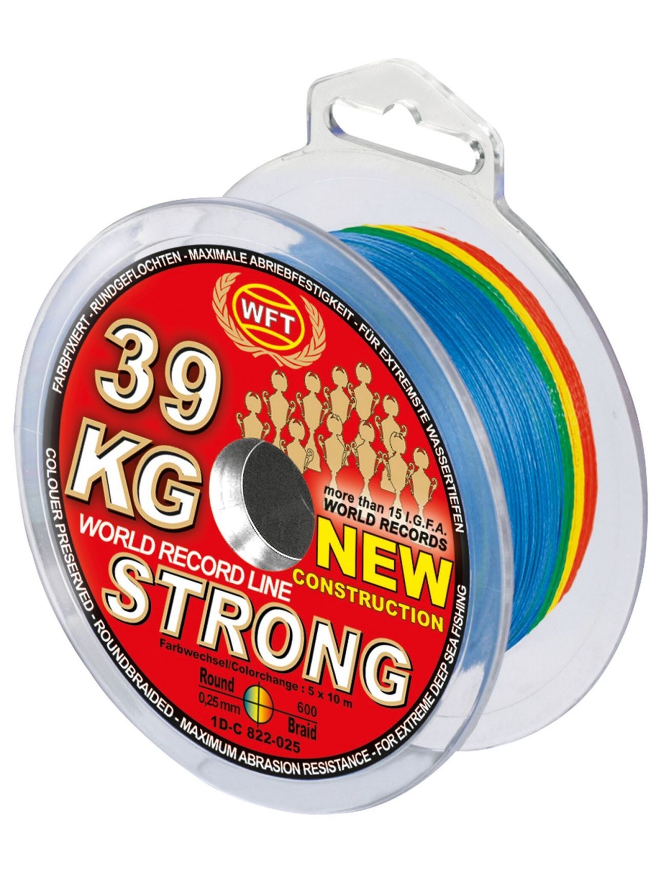 Леска плетёная WFT KG STRONG Multicolor 600/025 Леска плетёная WFT KG STRONG Multicolor 600/025