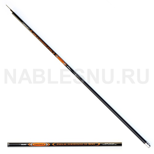 Удилище поплавочное без колец Salmo Sniper POLE MEDIUM 3.00 Удилище поплавочное без колец Salmo Sniper POLE MEDIUM 3.00