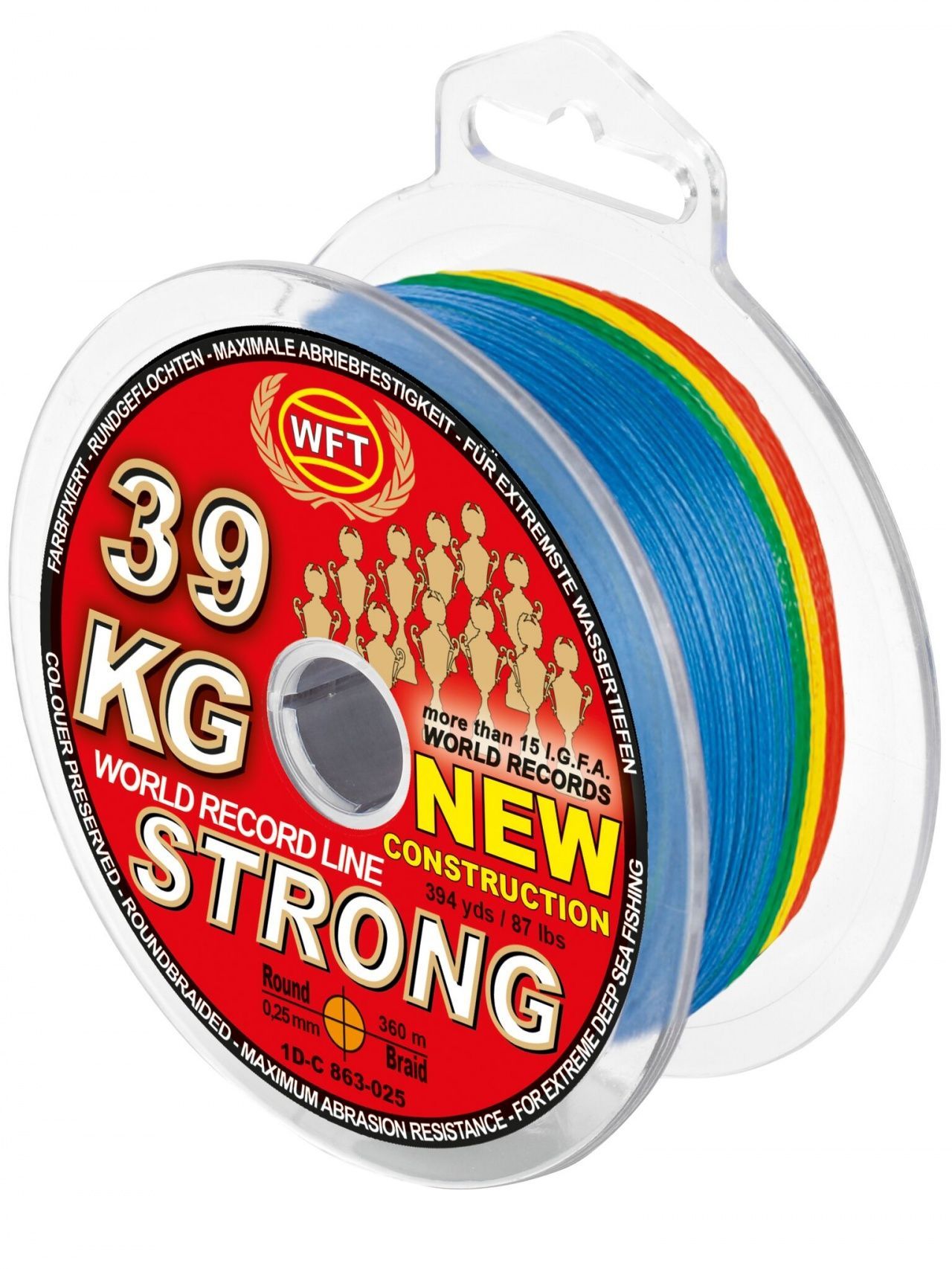 Леска плетёная WFT KG STRONG EXACT ELECTRA 700 Multicolor 360/025 Леска плетёная WFT KG STRONG EXACT ELECTRA 700 Multicolor 360/025