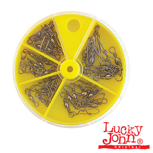 Вертлюги c застежкой Lucky John 30шт. набор Вертлюги c застежкой Lucky John 30шт. набор