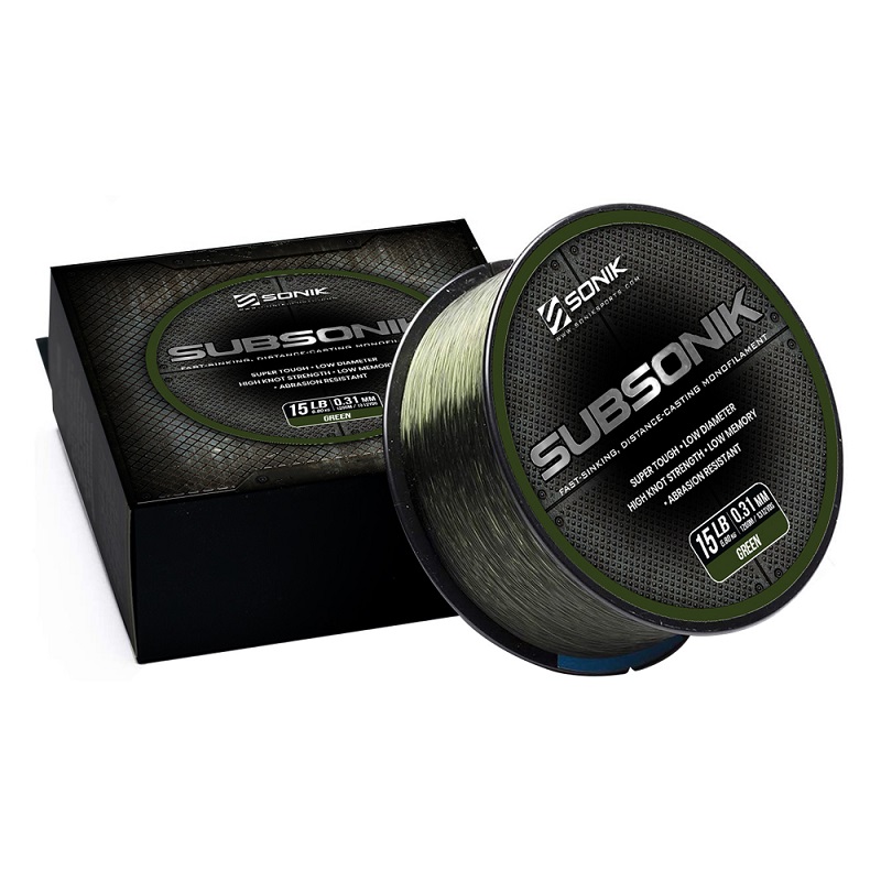 Леска карповая SONIK SUBSONIK / 1200m - Green / 0.41mm / 11,3kg Леска карповая SONIK SUBSONIK / 1200m - Green / 0.41mm / 11,3kg