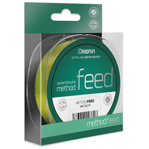Леска моно Delphin METHOD FEED Line Fluo Yellow 0,22mm / 9,2lb / 300m Леска моно Delphin METHOD FEED Line Fluo Yellow 0,22mm / 9,2lb / 300m