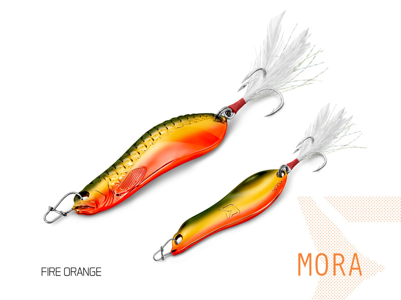 Блесна колеблющаяся DELPHIN MORA Hook №4 / 7.3cm / 30g - FIRE ORANGE Блесна колеблющаяся DELPHIN MORA Hook №4 / 7.3cm / 30g - FIRE ORANGE