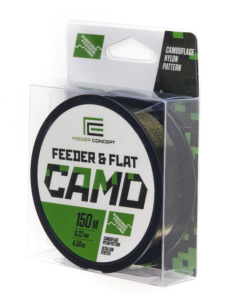 Леска монофильная Feeder Concept FEEDER&FLAT Camo 150/022 Леска монофильная Feeder Concept FEEDER&FLAT Camo 150/022