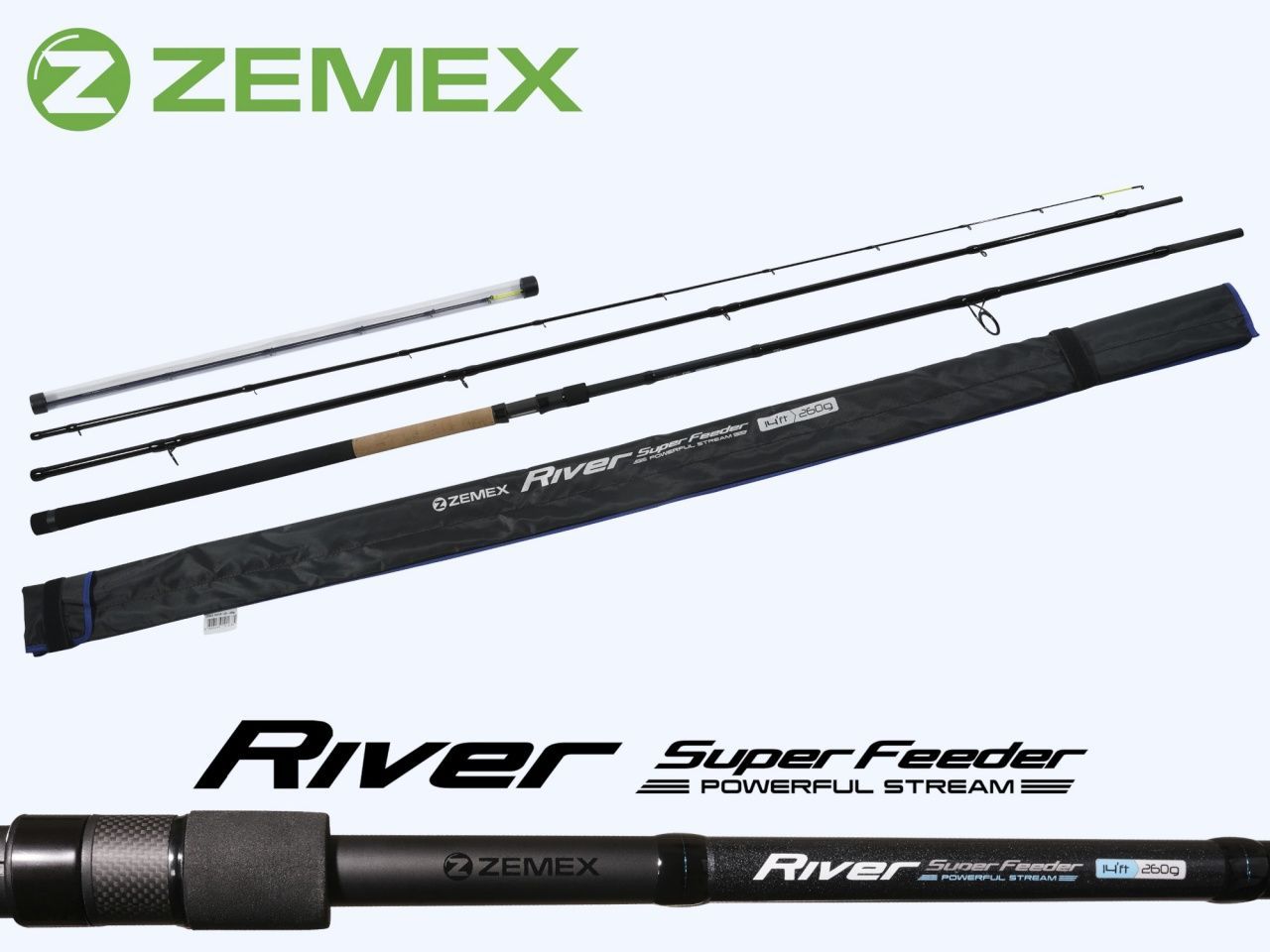 Удилище фидерное ZEMEX RIVER Super Feeder 12 ft - 150 g Удилище фидерное ZEMEX RIVER Super Feeder 12 ft - 150 g