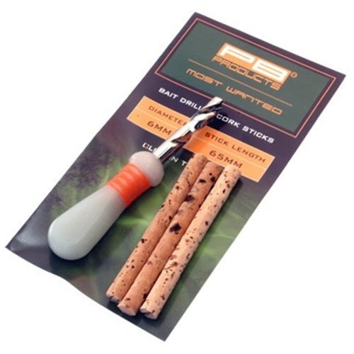 Сверло+пробковые цилиндры PB Products Bait Drill 6mm + Сork Sticks / 3шт. Сверло+пробковые цилиндры PB Products Bait Drill 6mm + Сork Sticks / 3шт.